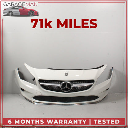2017-2019 Mercedes C117 CLA250 Sedan Front Bumper Cover Calcite White OEM