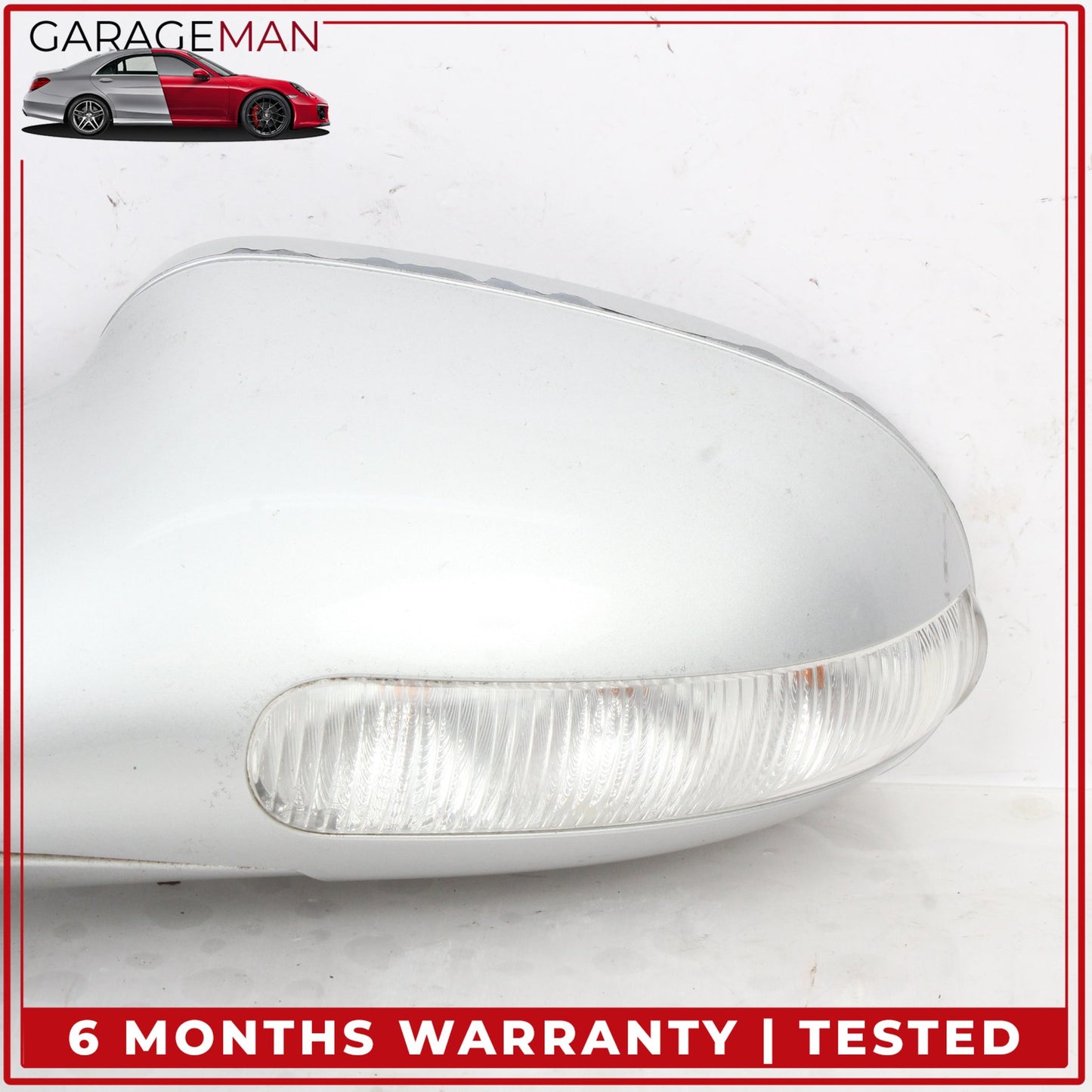 2001-2004 Mercedes R170 SLK320 Left Door Rear View Mirror Silver Metallic OEM