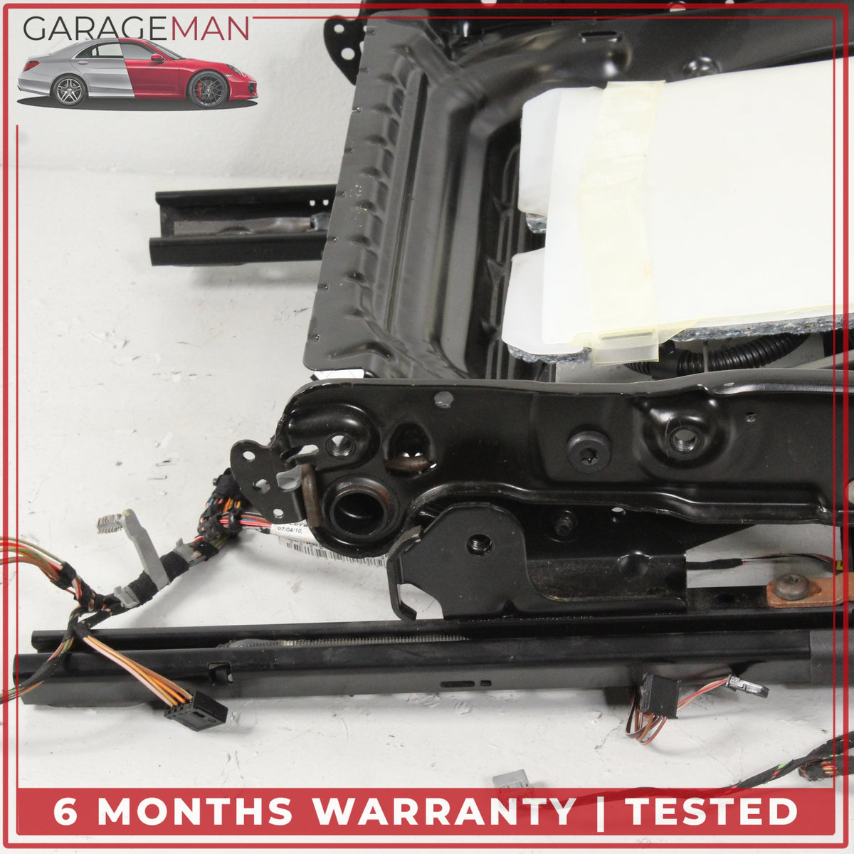 2010-2012 Range Rover L322 Front Right Seat Track Rail Frame w/ Motors OEM
