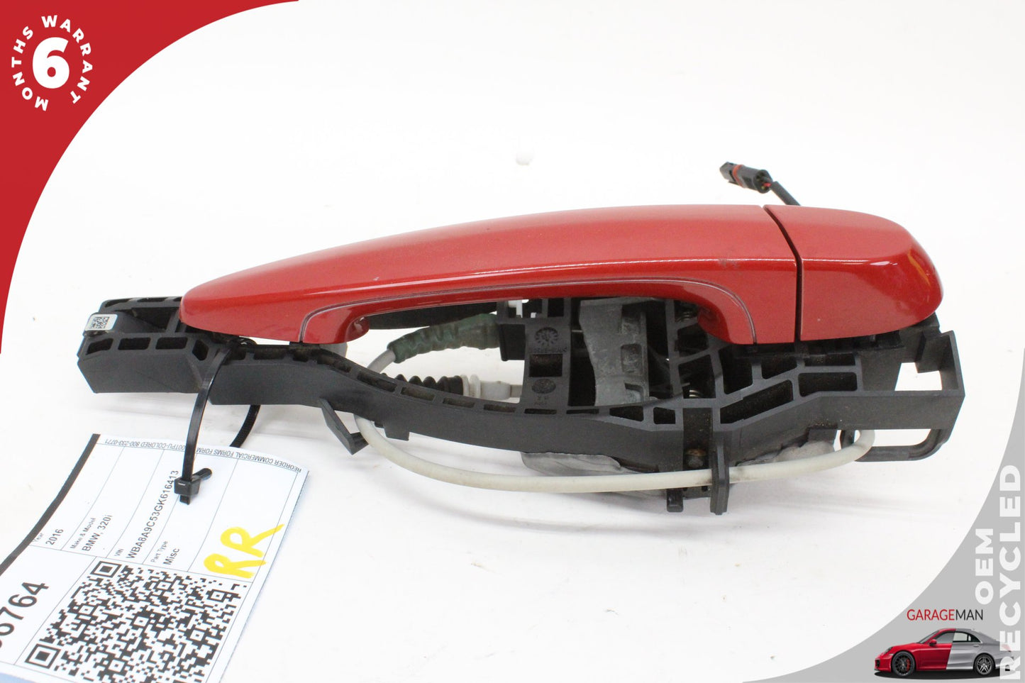 2012-2018 BMW 320i F30 Rear Right Side Exterior Door Handle Red 7332268 OEM