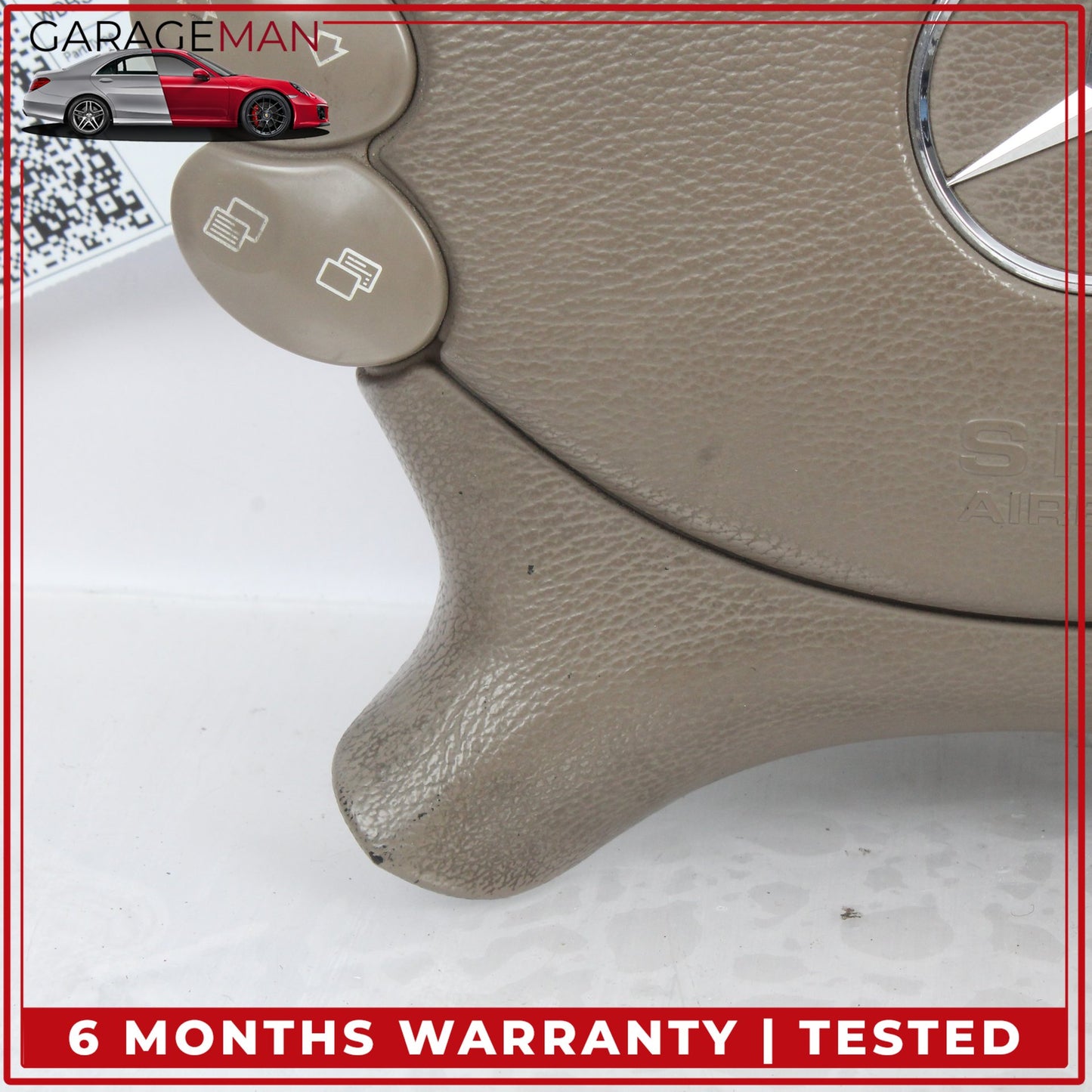 2003-2012 Mercedes R230 SL500 Front Left Steering Wheel Airbag Air Bag Beige OEM