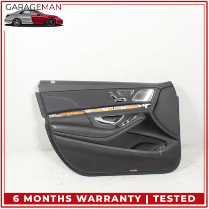 2014-2017 Mercedes W222 S550e Front Left Side Interior Door Trim Panel Black OEM