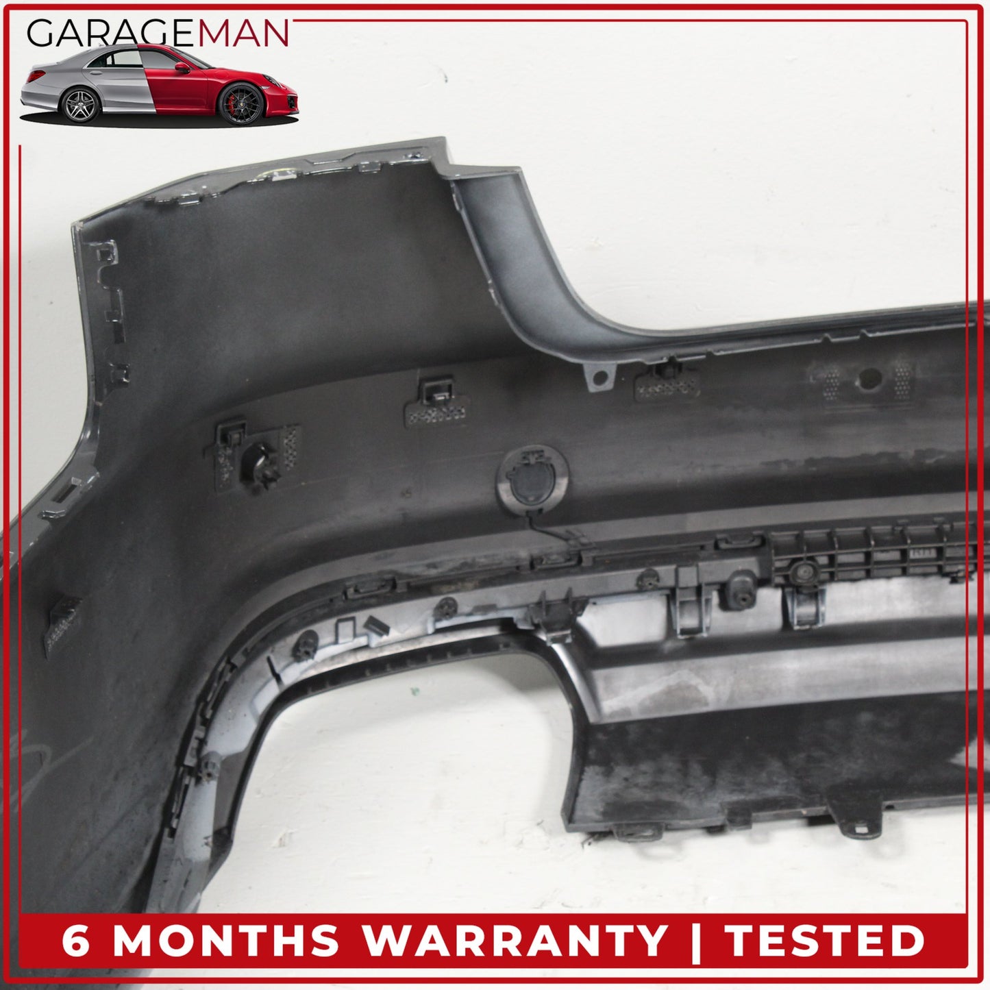2016-2018 Audi A6 C7 Rear Bumper Cover Assembly Black 4G5807067K OEM