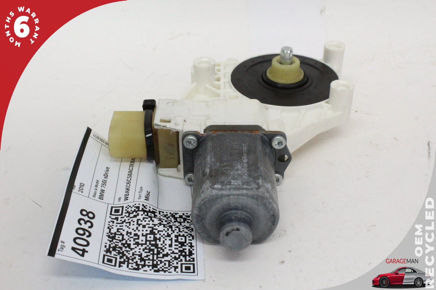 2009-2015 BMW 750i Rear Left Driver Side Window Regulator Motor 7046031 OEM