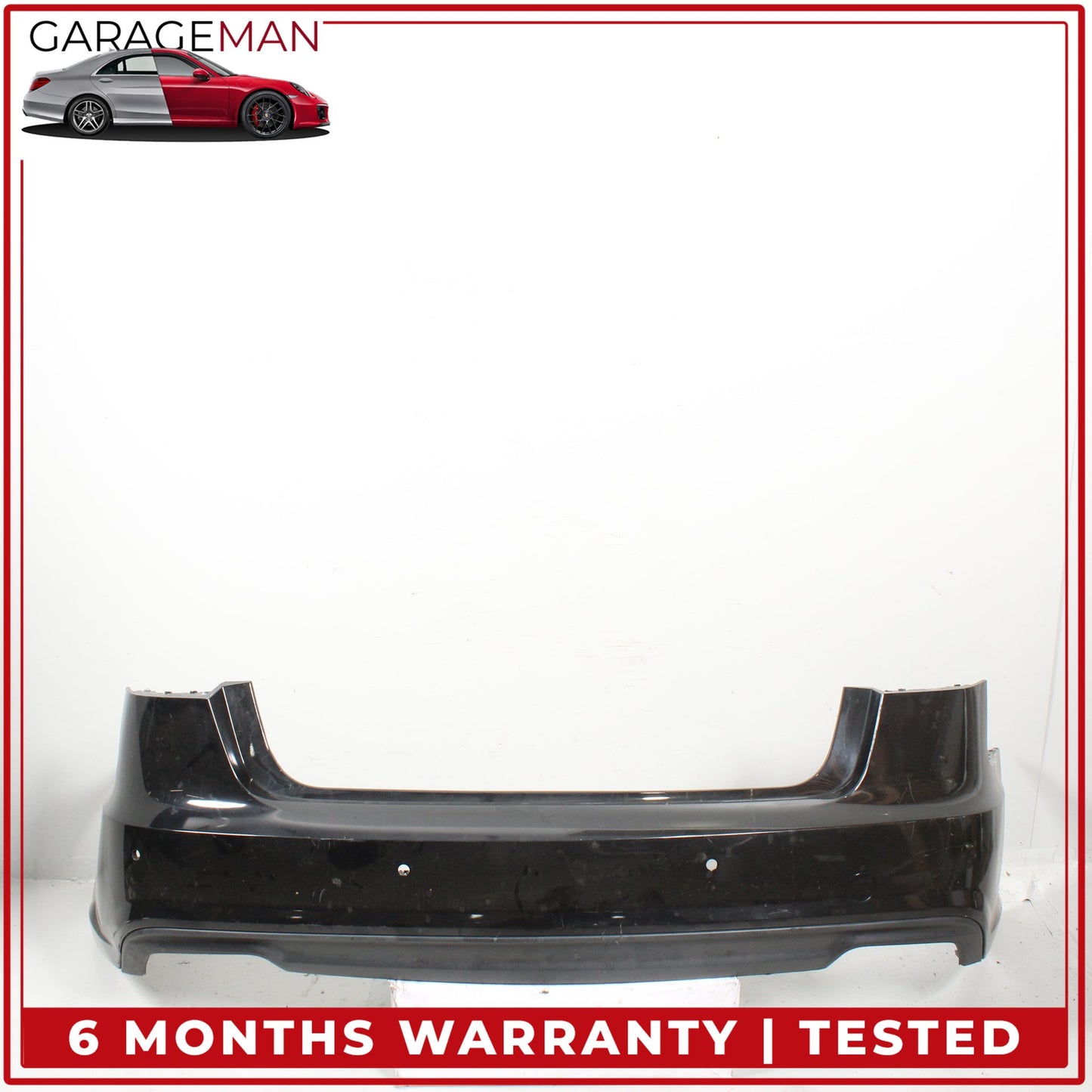2016-2018 Audi A6 C7 Rear Bumper Cover Assembly Black 4G5807067K OEM