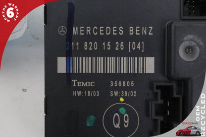 2003-2006 Mercedes W211 E500 Rear Left Side Door Control Module 2118201526 OEM