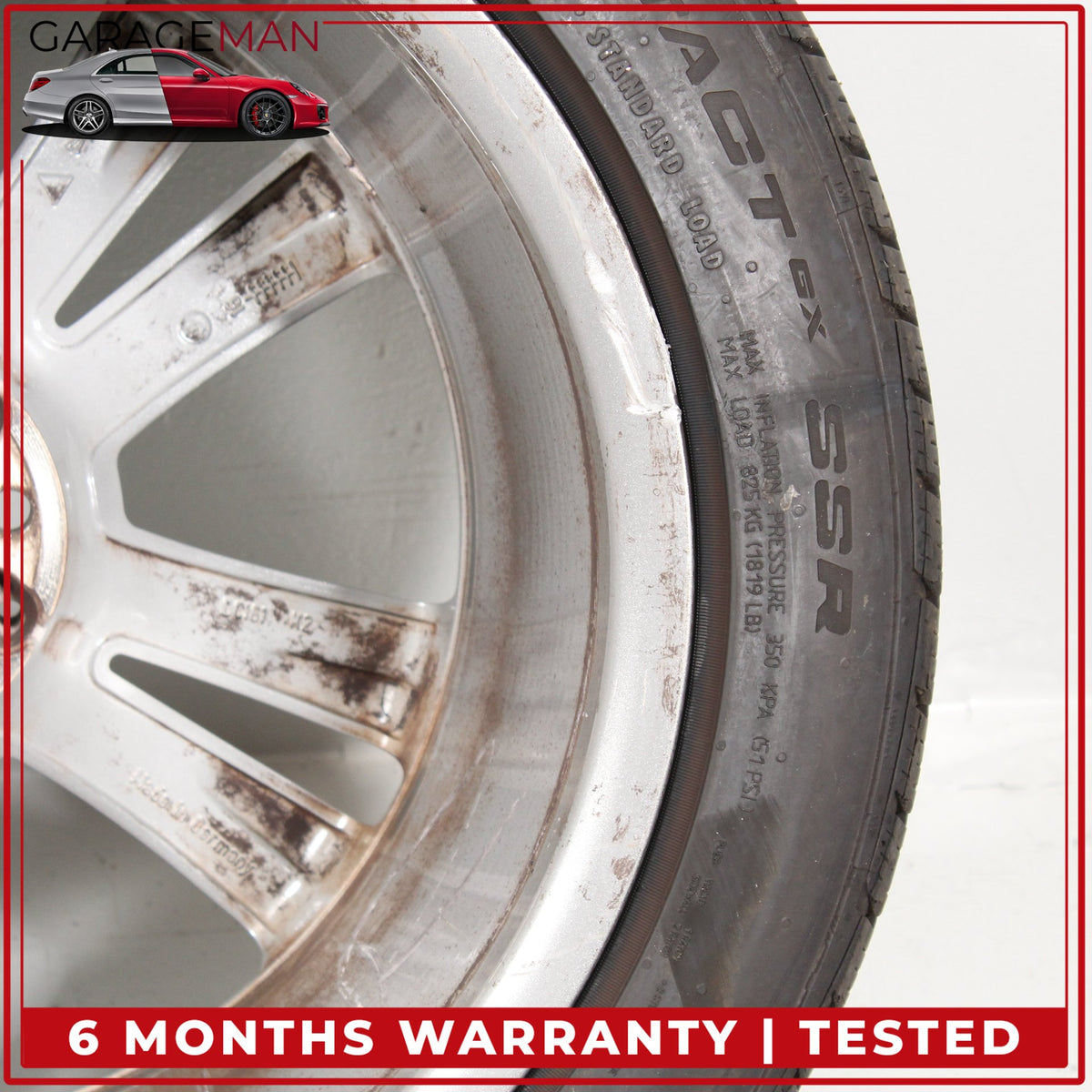 2014-2017 Mercedes W222 S550e S600 Rear Wheel Rim w/ Tire 9.5JX19H2 ET43.5 OEM