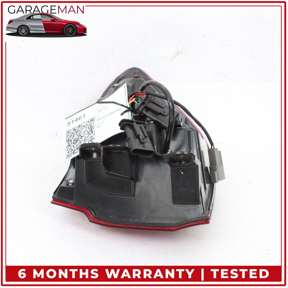 2012-2015 BMW 328i F30 Rear Left Driver Side Outer Tail Light Lamp 7372785 OEM