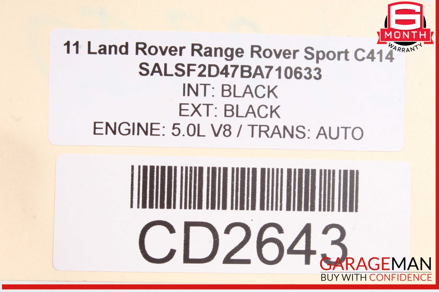 2010-2013 Range Rover Sport Front Right Door Panel Trim AH3223942AA OEM