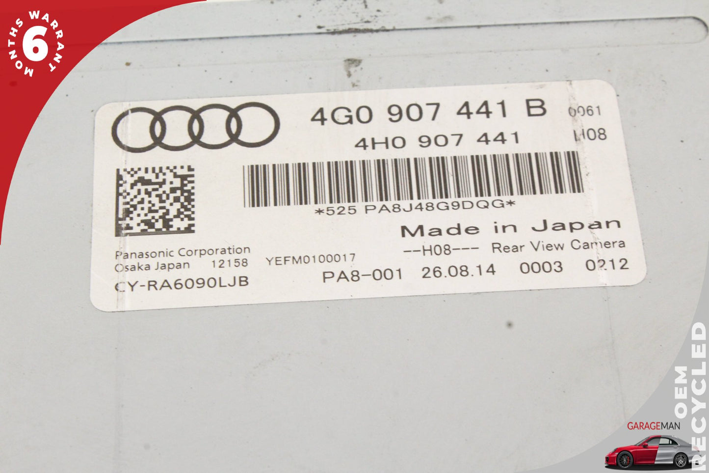 2012-2018 Audi A6 A7 S7 Rear Trunk Camera Control Module 4G0907441A OEM