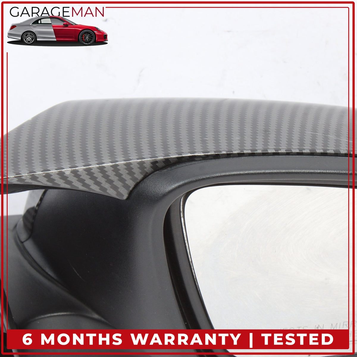 2012-2018 BMW 328i F30 Front Right Side Door Rear View Mirror Carbon Fiber OEM