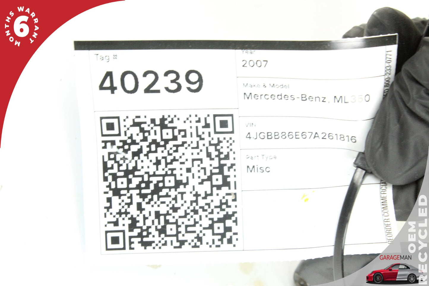 2006-2012 Mercedes W164 ML350 ML500 Front Left Bumper Reinforcement Bracket OEM