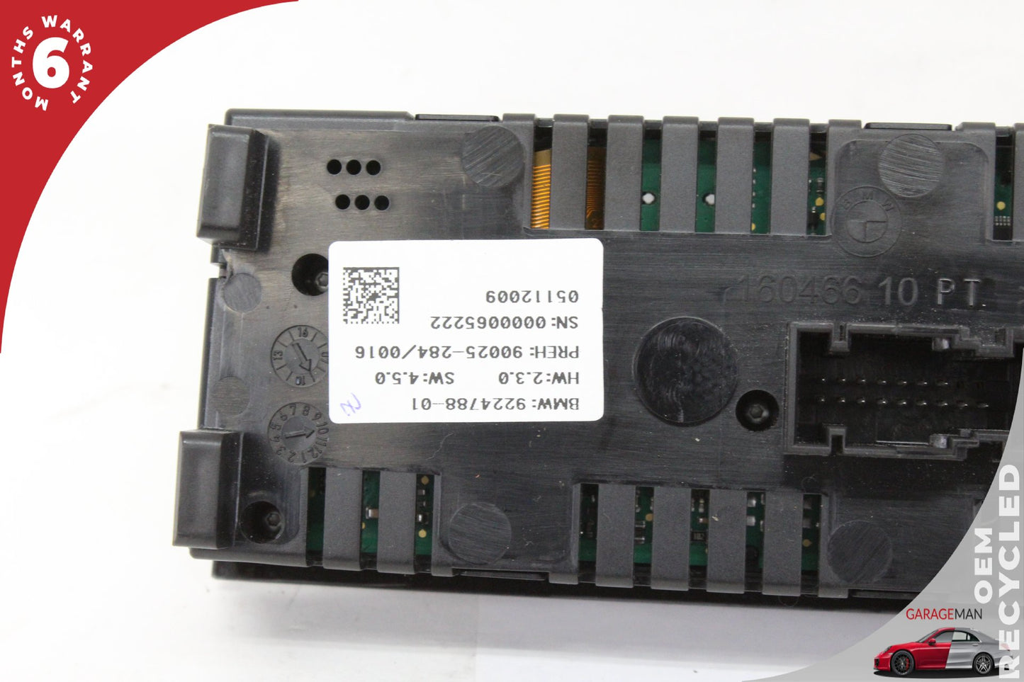 2009-2015 BMW 750i 740i Rear AC A/C Climate Control Switch Panel 9224788 OEM