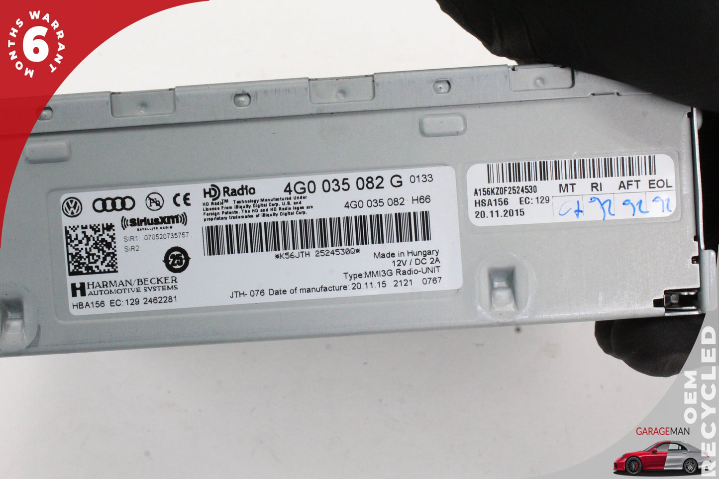 13-17 Audi SQ5 8R SUV MMI Radio Receiver Control Head Unit 4G0035082G
