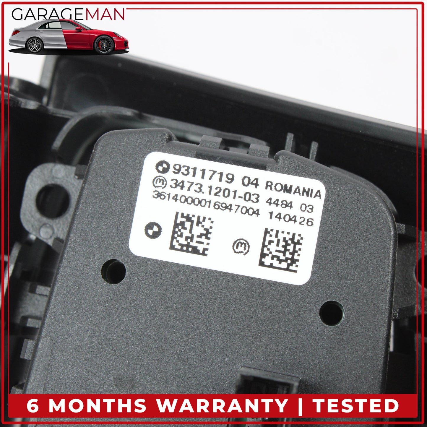 2014-2021 BMW i3 I01 Front Left Side Headlight Control Switch w/ Trim OEM