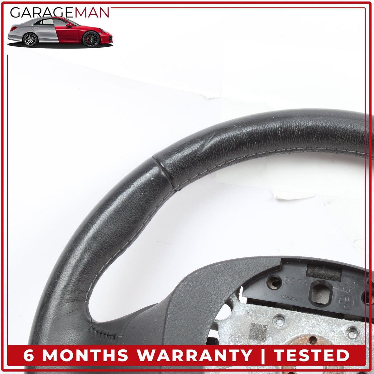 2014-2017 Infiniti Q50 V37 Front Left Heated Steering Wheel Leather Black OEM