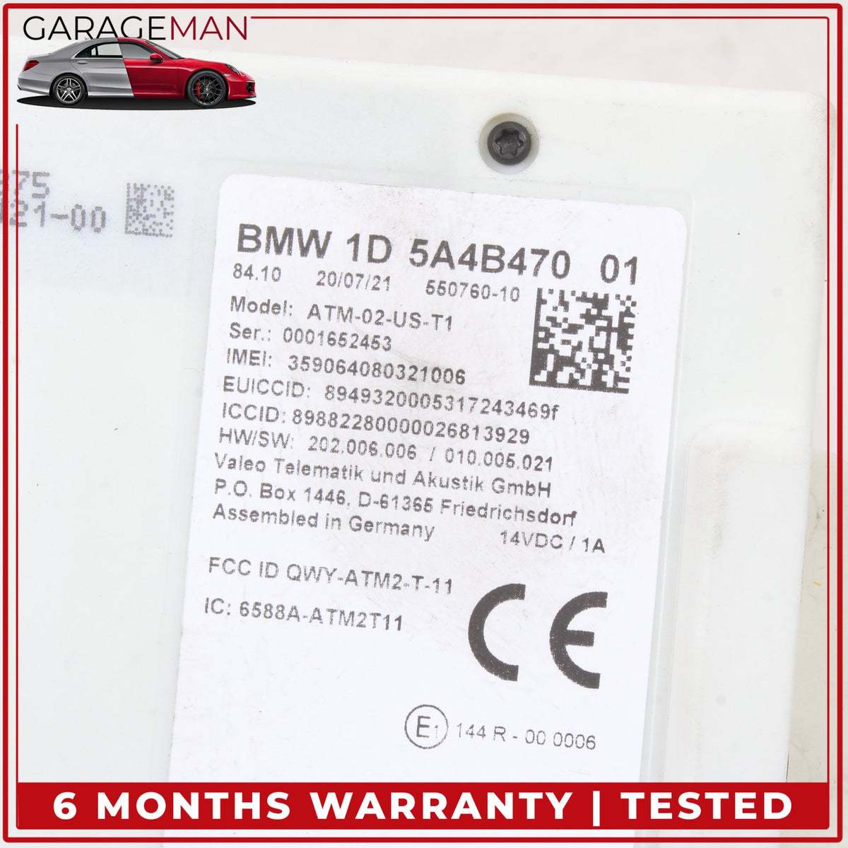 2019-2026 BMW Z4 G29 RWD Antenna Telematics Control Unit Module 5A4B470 OEM