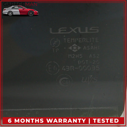2001-2006 Lexus LS430 XF30 Rear Left Driver Side Door Window Glass OEM