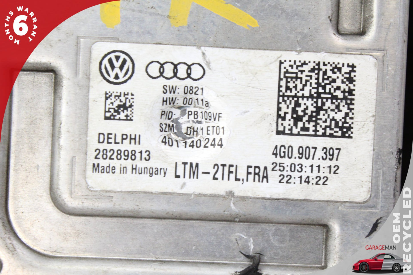 2012-2018 Audi A7 A6 Daytime Running Light DRL Control Module Unit 4G0907397 OEM