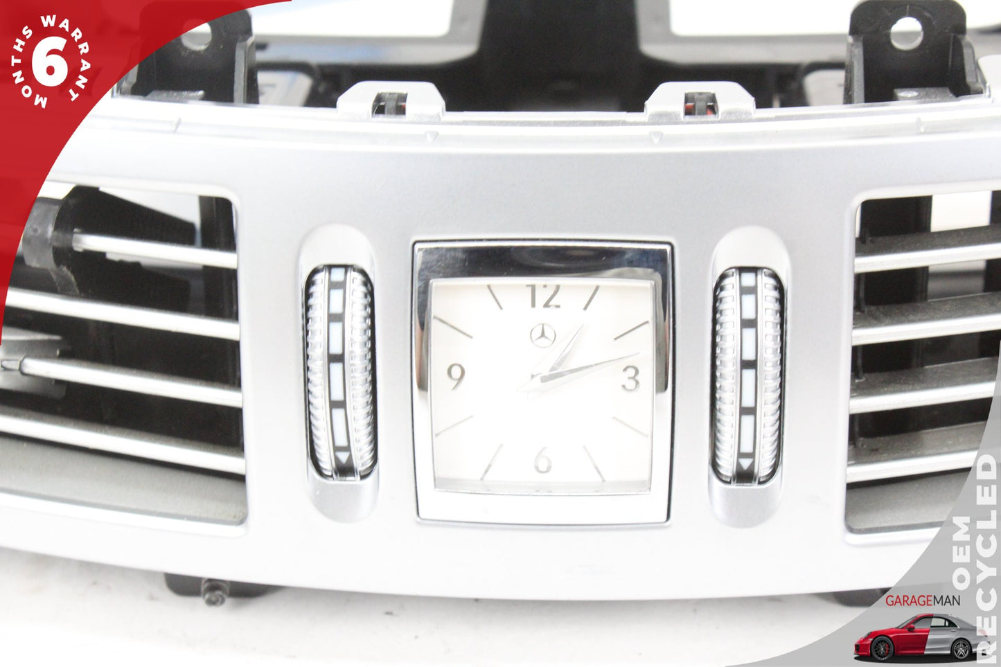07-13 Mercedes-Benz S550 W221 Center Dash AC Air Vent Trim Clock 2218300954