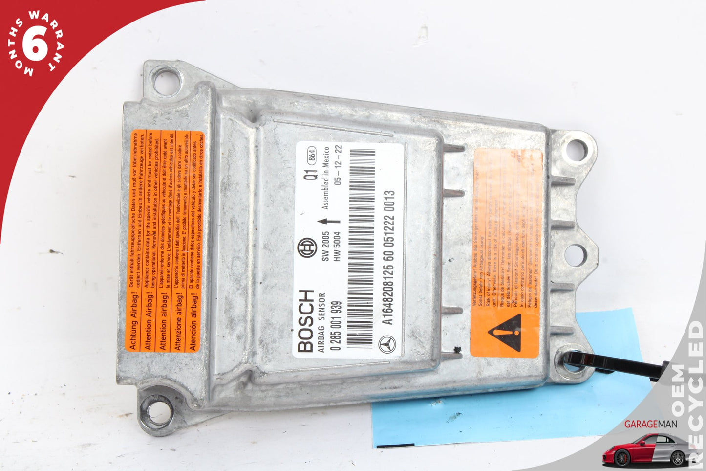2006-2013 Mercedes X164 GL450 SRS Air Bag Airbag Sensor Bosch 1648208126 OEM