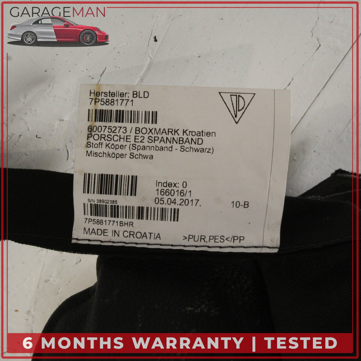 2011-2018 Porsche Cayenne 958 Front Right Side Top Upper Seat Cushion Beige OEM
