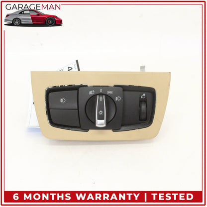 2012-2020 BMW 430i F36 Headlight Control Switch Panel w/ Trim Beige 9393941 OEM
