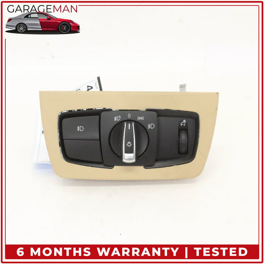 2012-2020 BMW 430i F36 Headlight Control Switch Panel w/ Trim Beige 9393941 OEM