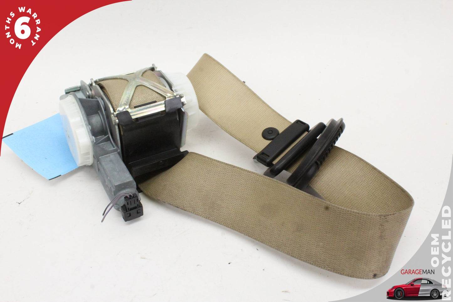 2012-2018 BMW 320i F30 Front Right Passenger Side Seat Belt Beige 7309344 OEM