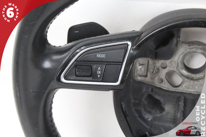 2013-2017 Audi A5 Flat Bottom Steering Wheel w/ Paddle Shifters 8K0419091CF OEM