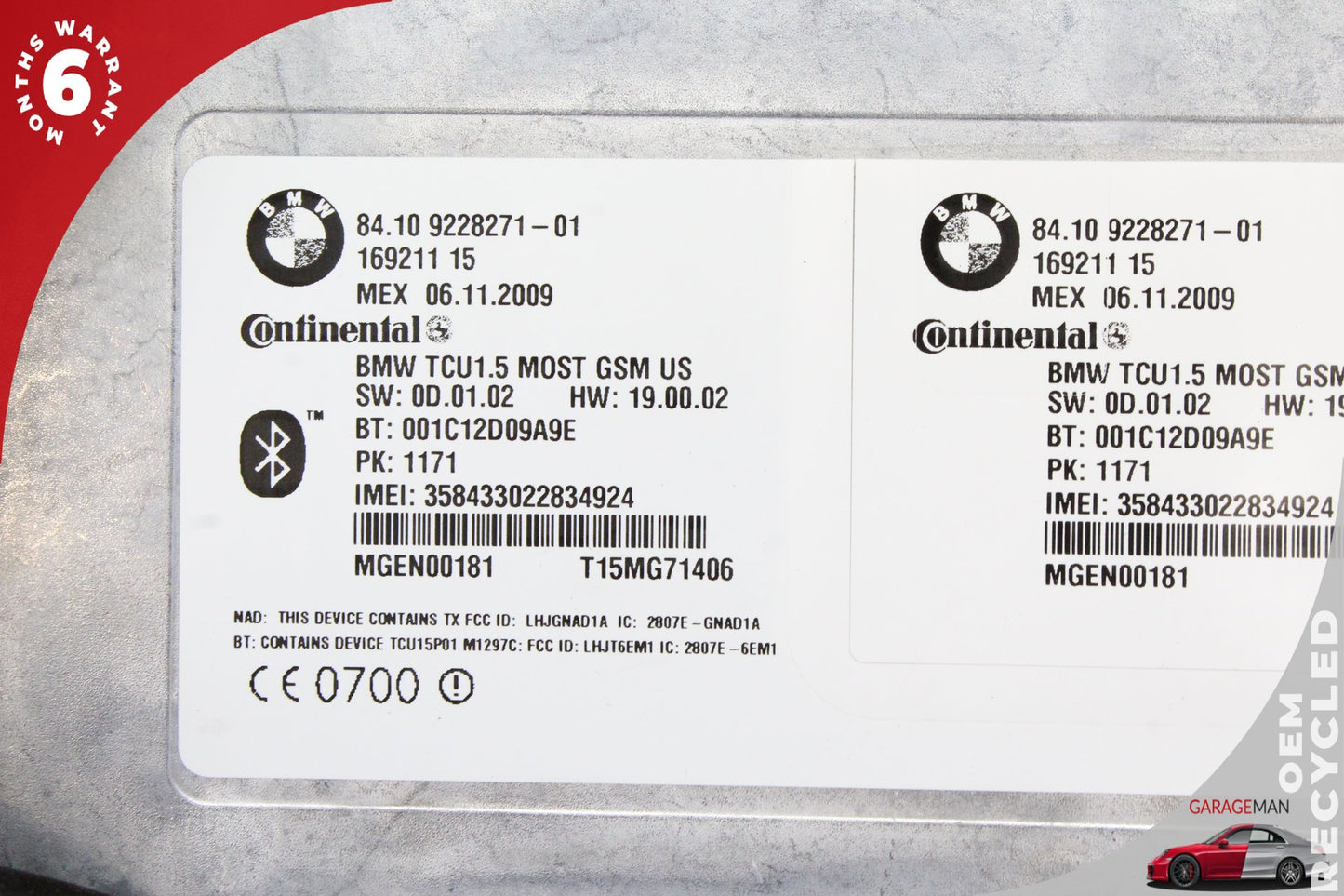 2007-2016 BMW 750i 328i Telematics Communication Control Module Unit 9228271 OEM