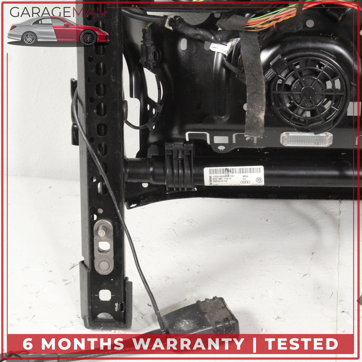 2012-2018 Audi A7 Front Left Driver Side Seat Track Rail Frame w/ Motor OEM