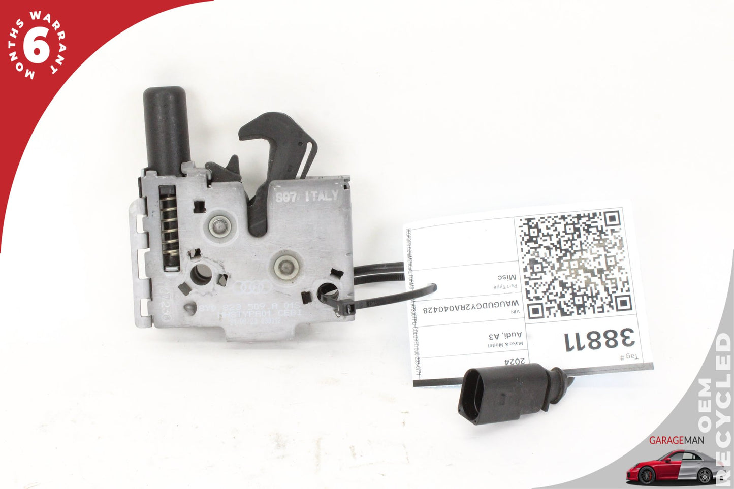 2022-2025 Audi A3 S3 Hood Bonnet Lock Latch Actuator 8Y0823509A OEM