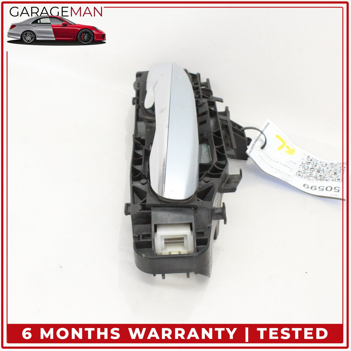 2015-2020 Mercedes W205 C300 Rear Left Side Exterior Door Handle Silver OEM