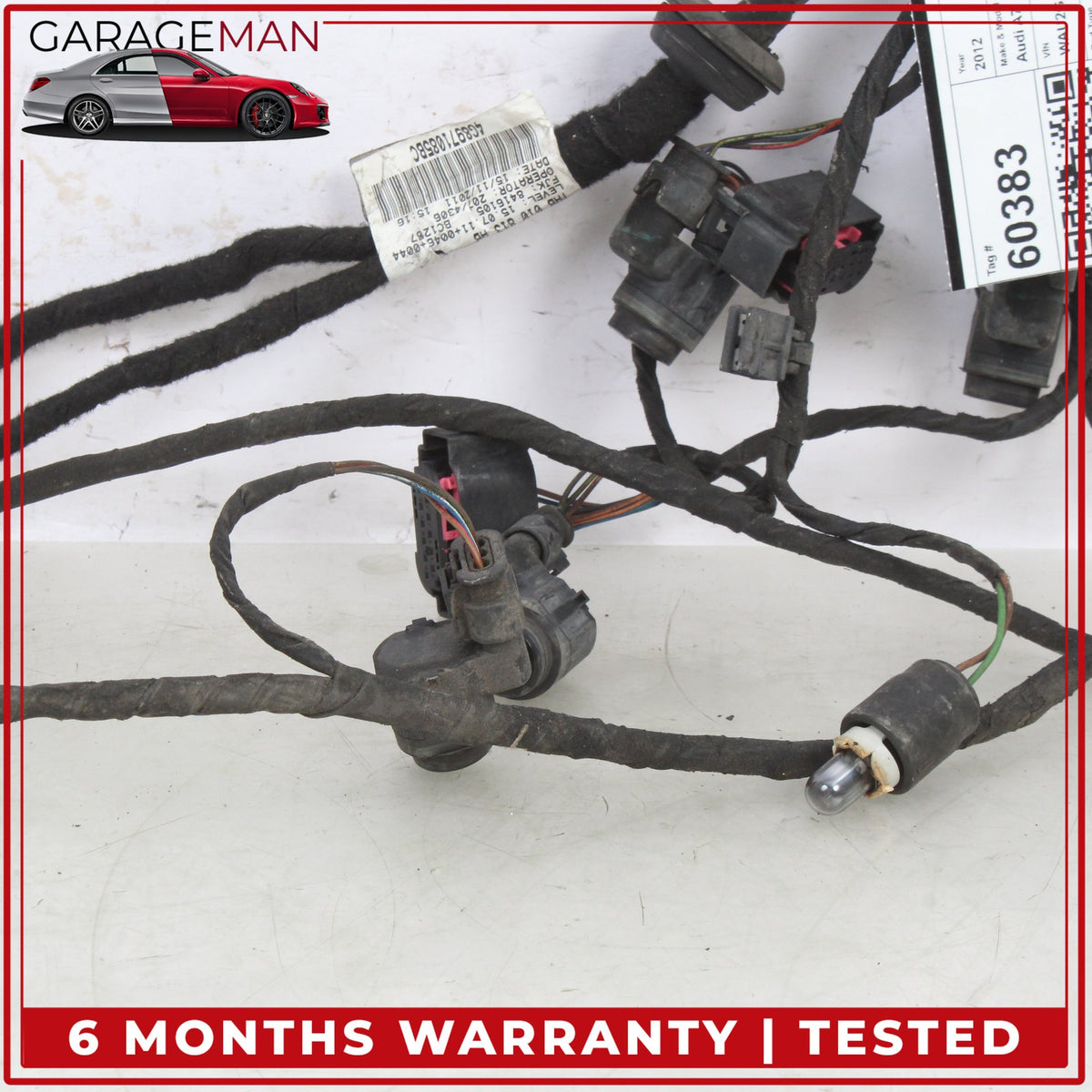 2012-2015 Audi A7 Rear Bumper Wire Wiring Harness w/ Sensors 4G8971085BC OEM