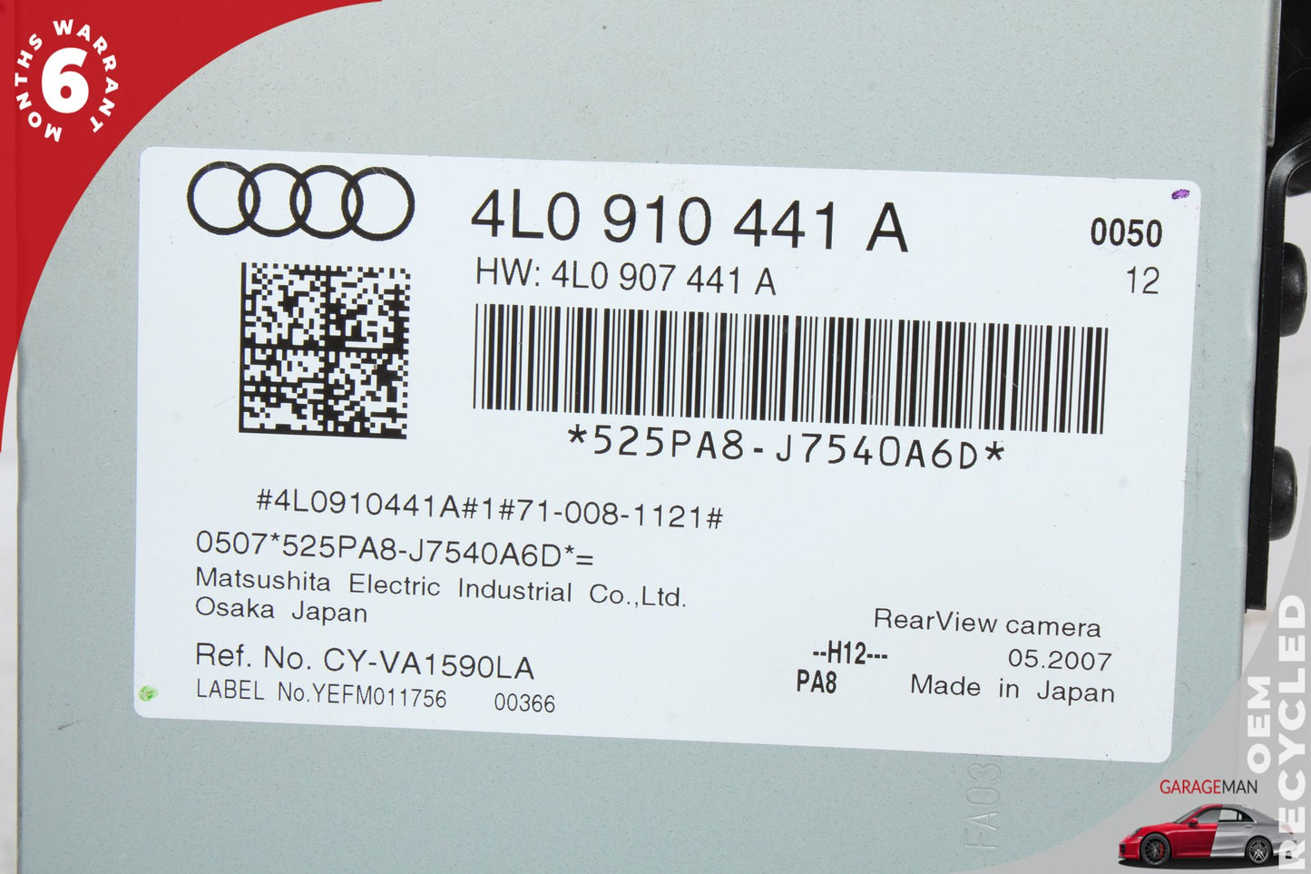 2007-2015 Audi Q7 Rear View Backup Camera Control Module Unit 4L0910441A OEM