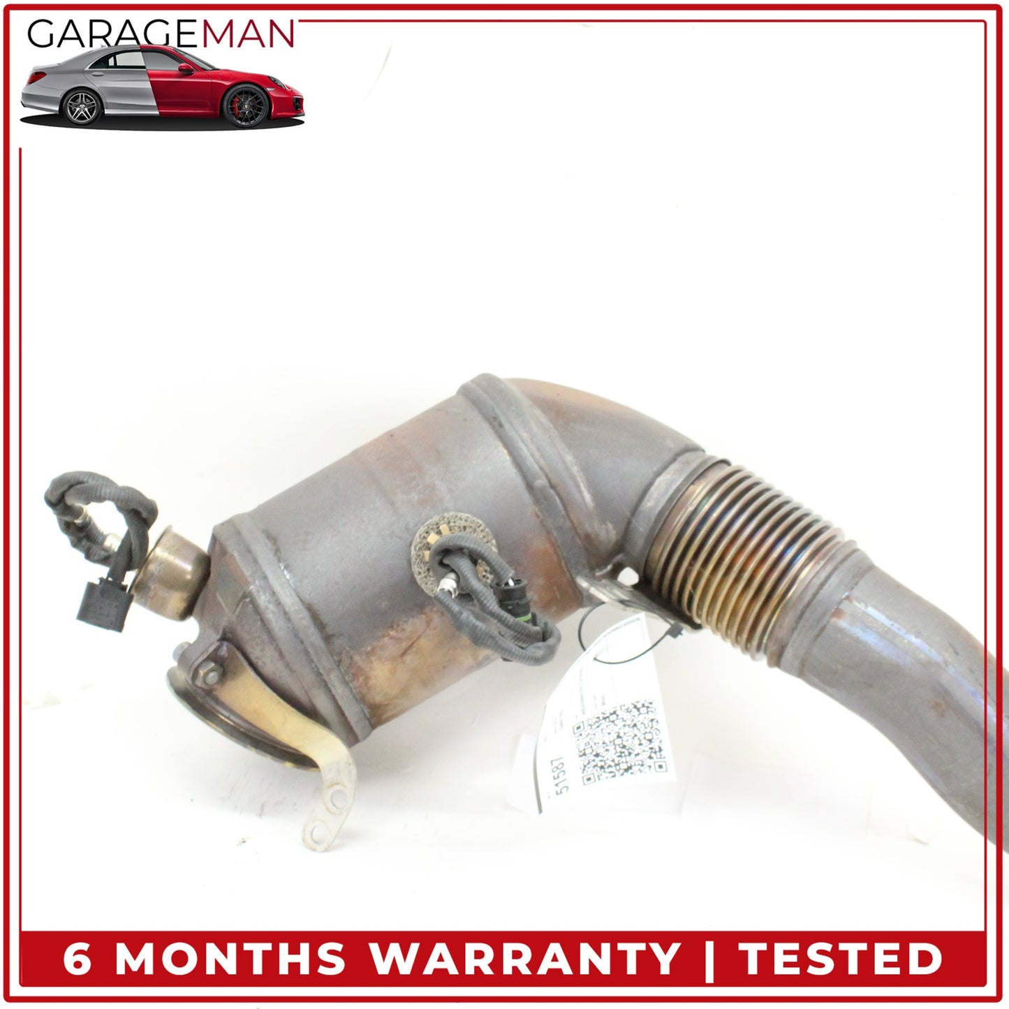 2010-2017 BMW 550i F07 Left Driver Side Exhaust Downpipe 7645441 OEM