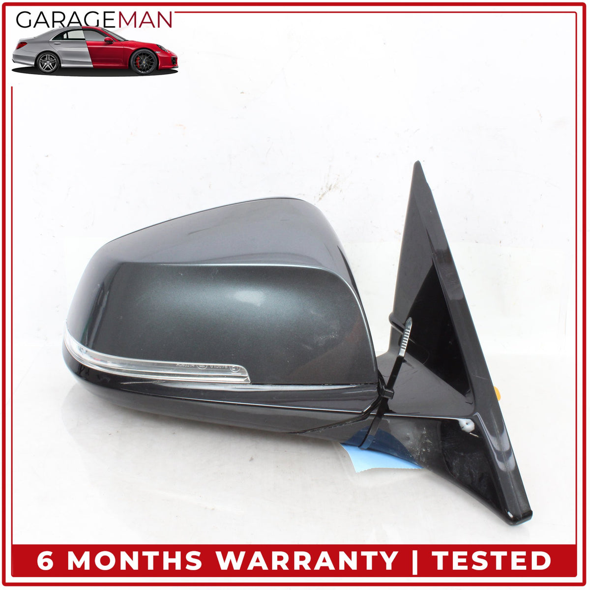2014-2020 BMW 430i Front Right Side Door Rear View Mirror Gray Metallic OEM