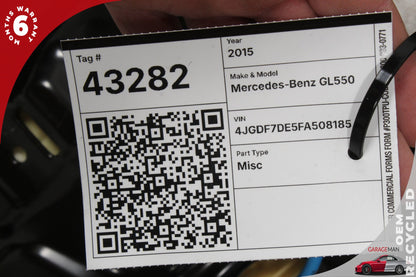 13-19 Mercedes-Benz GL550 X166 SUV Front Right Lower Bottom Seat Cushion 1669100020
