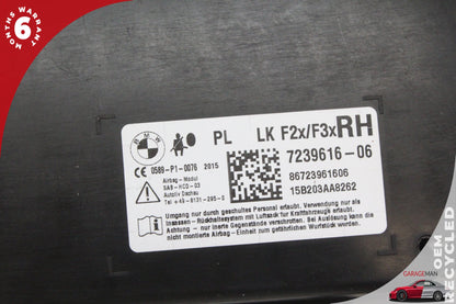 2012-2018 BMW 320i F30 Front Right Passenger Side Seat Airbag 7239616