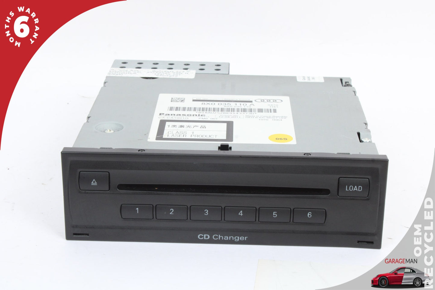 2012-2018 Audi A6 C7 Sedan CD DVD Disc Changer Player 8X0035110A OEM