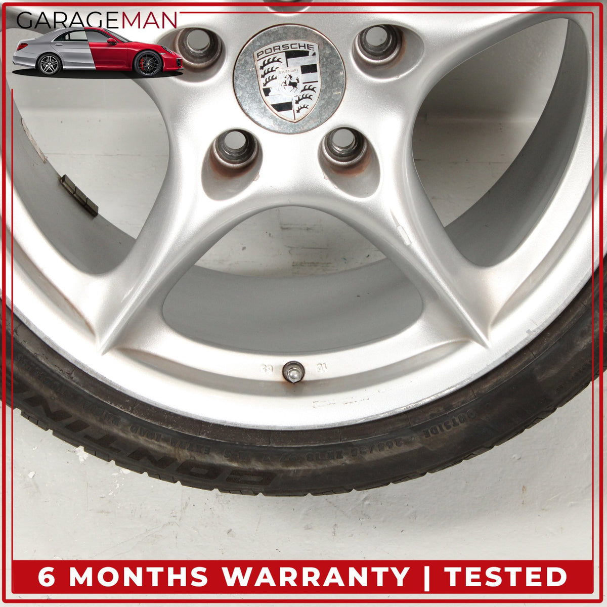 1998-2005 Porsche 911 996 Rear Wheel Rim w/ Continental Tire 10JX18 ET65 OEM