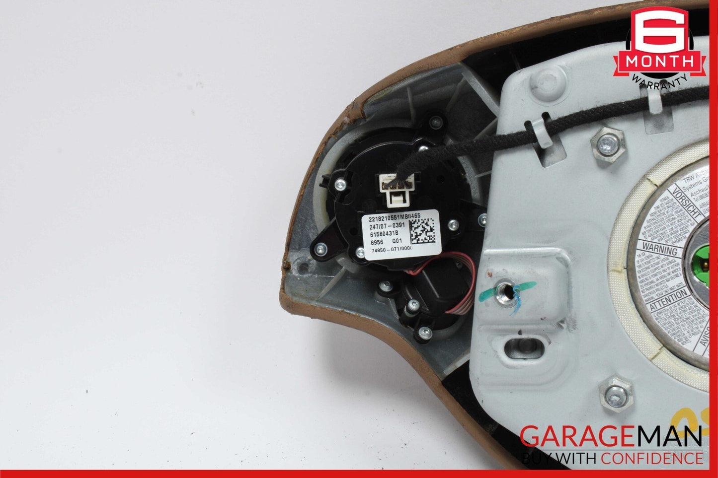 07-10 Mercedes W221 S550 CL550 S450 Steering Wheel Airbag Air Bag Assy Brown