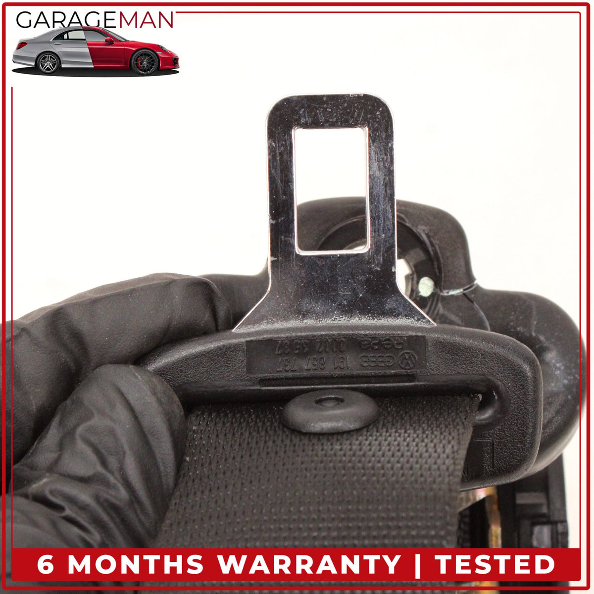 1999-2001 Porsche 911 Carrera 996 Rear Left Driver Side Seat Belt Black OEM