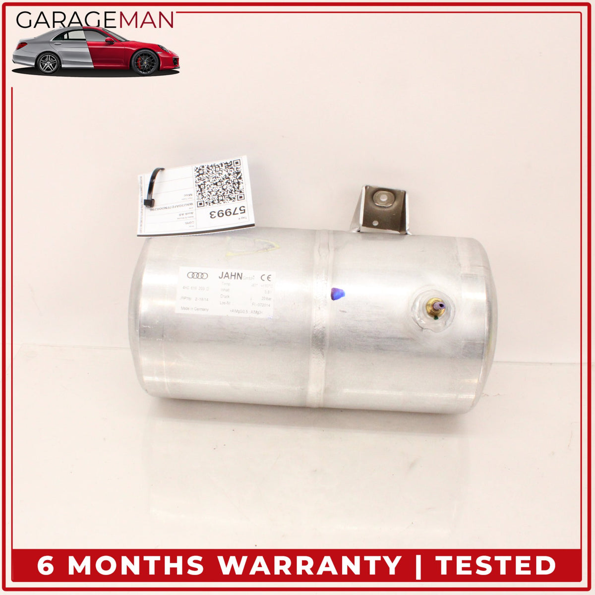 2011-2018 Audi A8 S8 Air Ride Suspension Pressure Tank Reservoir 4H0616203D OEM