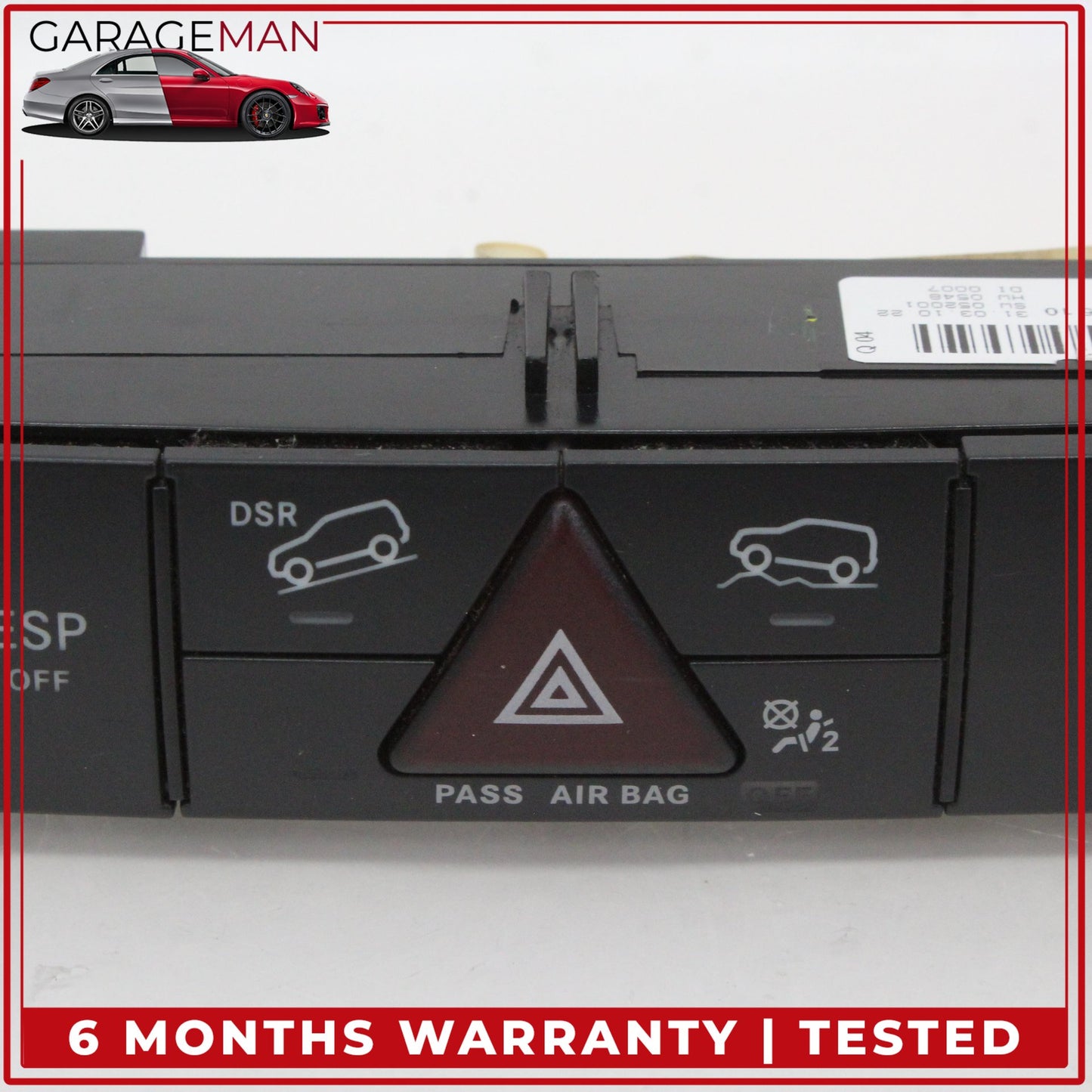 2006-2012 Mercedes W164 ML350 Hazard Switch Control Panel 1648707510 OEM