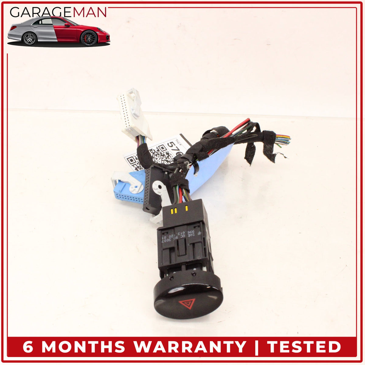 1997-2005 Porsche 911 Carrera Emergency Hazard Light Control Switch w/ Wire OEM