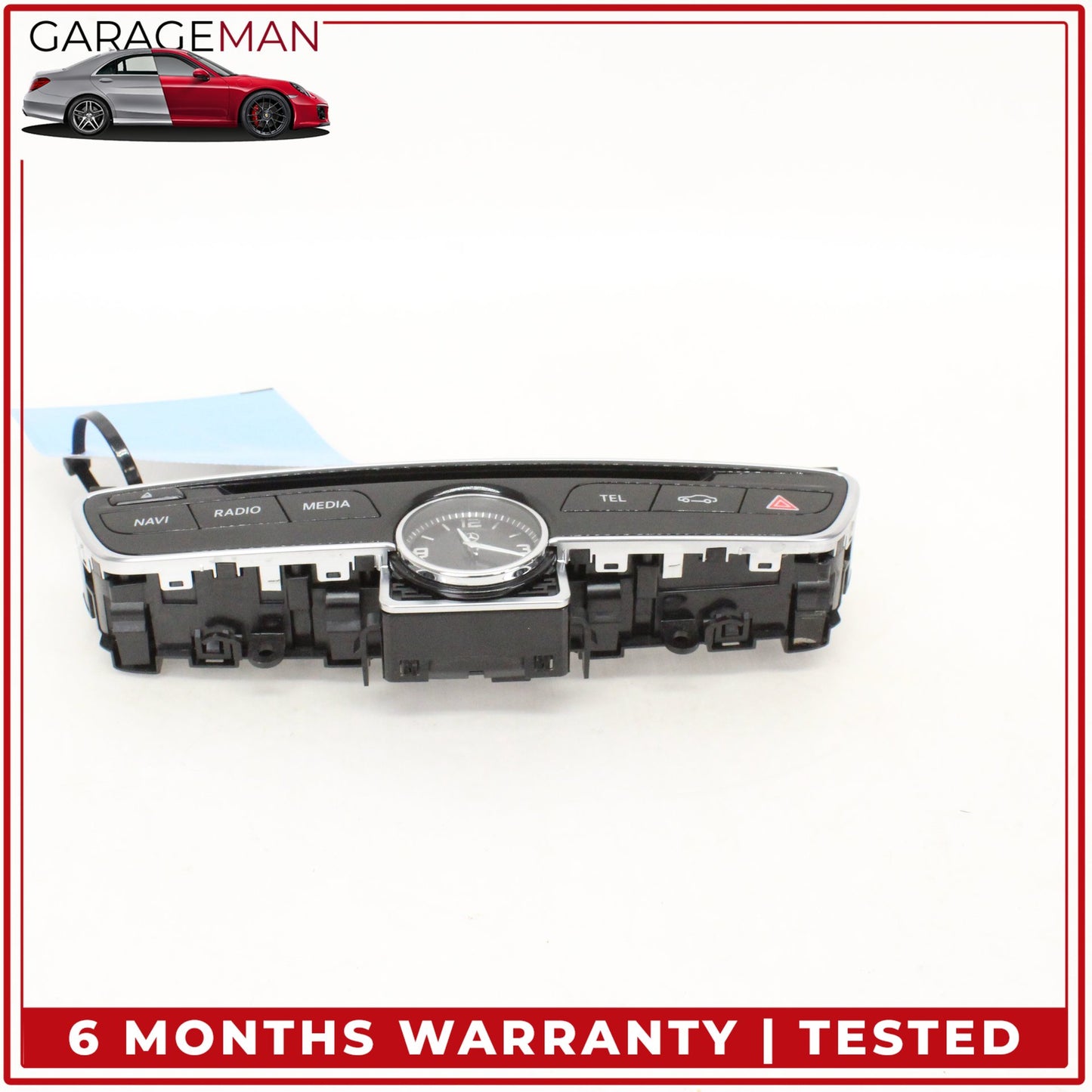 2015-2018 Mercedes W205 C300 Hazard Light Control Switch Panel w/ Clock OEM