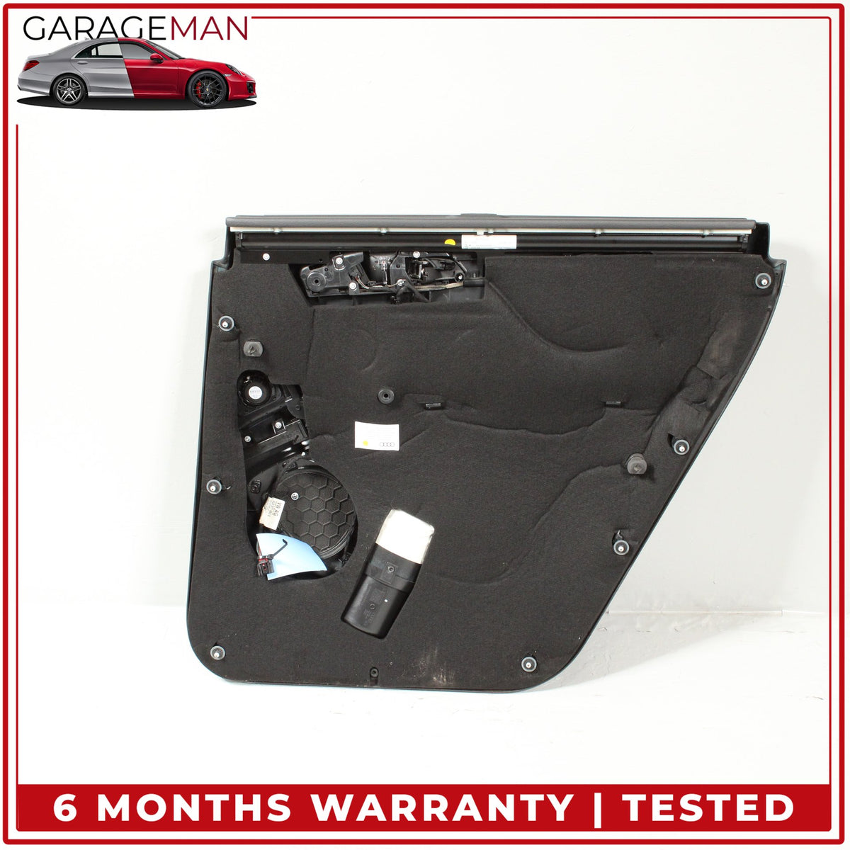 2007-2015 Audi Q7 Rear Left Side Interior Door Trim Panel w/ Sun Shade OEM