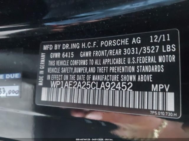 Parting Out- 2012 Porsche Cayenne S Hybrid 92A- 129